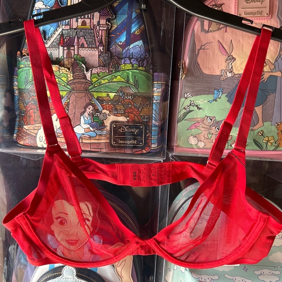 CUUP The Plunge Red Mesh Bra 36 A Women - Picture 1 of 8